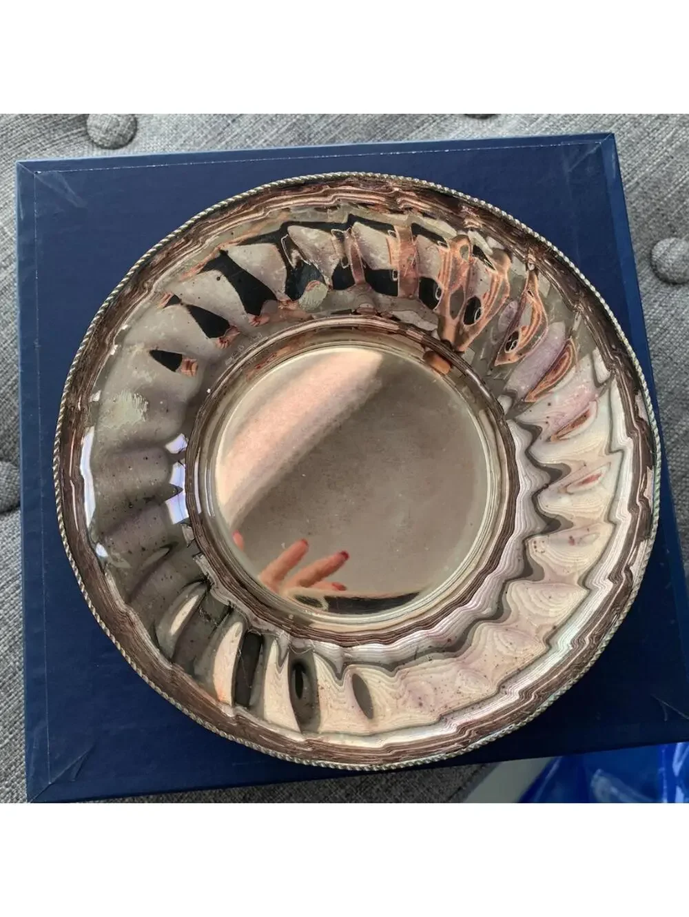 Vintage  Silver Plated  decorative plate in original box
